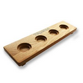 Solid Oak Flight Tray with 4 Two-Tiered Routs